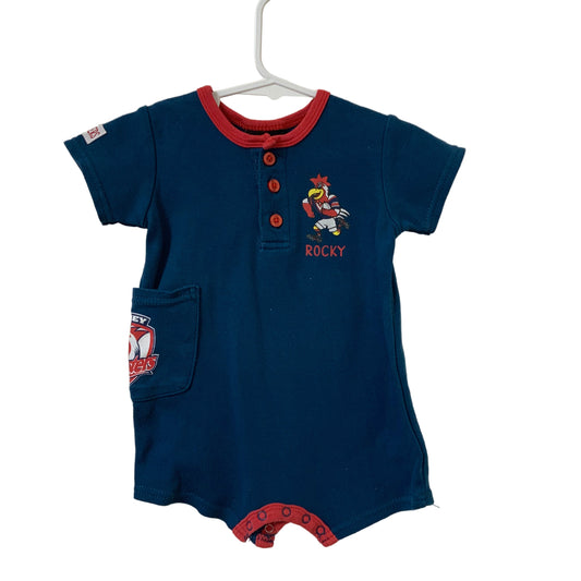 NRL Sydney Roosters | Baby Romper | Rocky Mascot | Short Sleeve | Size 0 | Pre-Owned