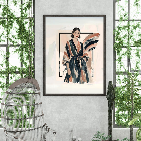 Modern Muse digital wall art, alternate angle
