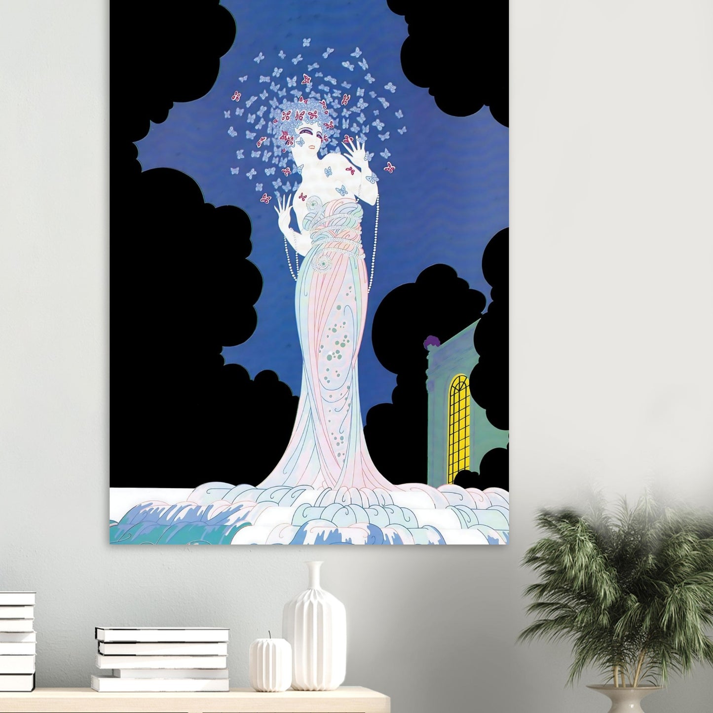 Butterfly Muse Art Deco Wall Art Poster