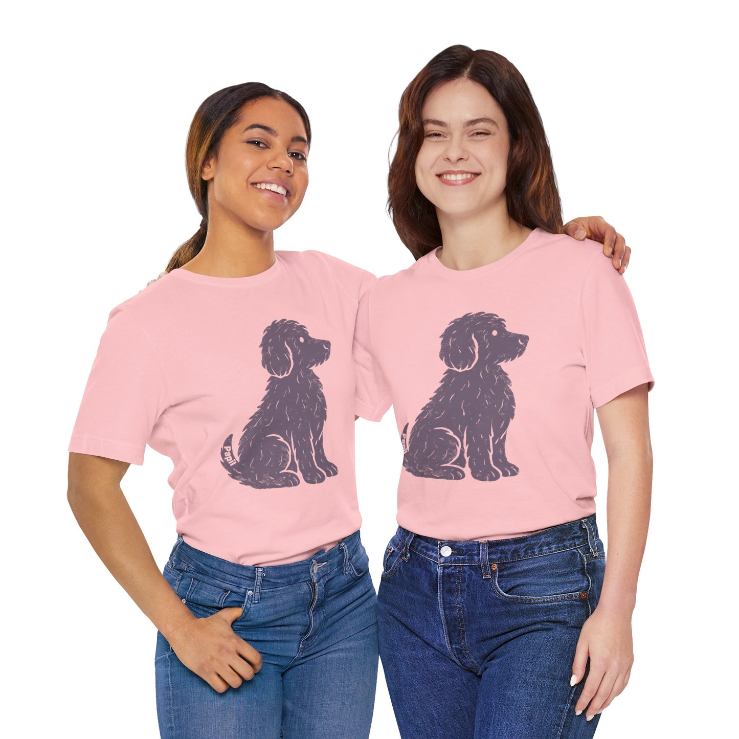 Cute Sitting Puppy Unisex T-Shirt — Whimsical Dog Graphic Tee
