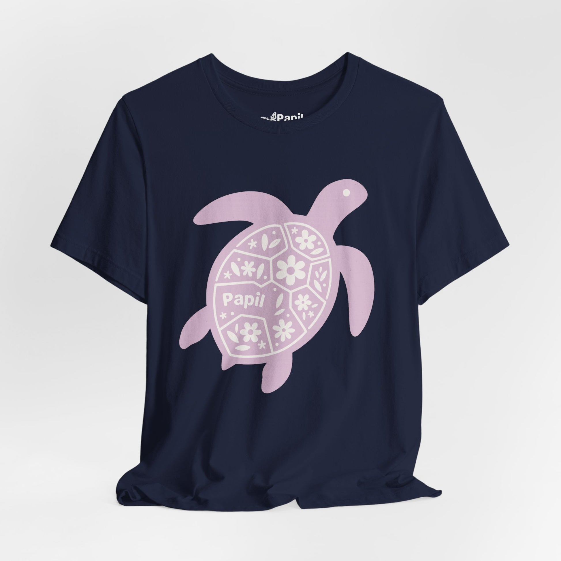 Sea Turtle Graphic Tee — Papil Floral Shell T-Shirt