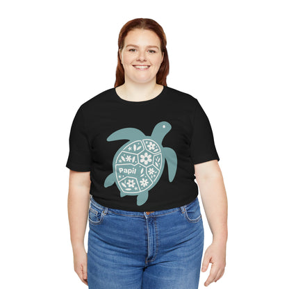 Sea Turtle Graphic Tee — Papil Floral Shell T-Shirt