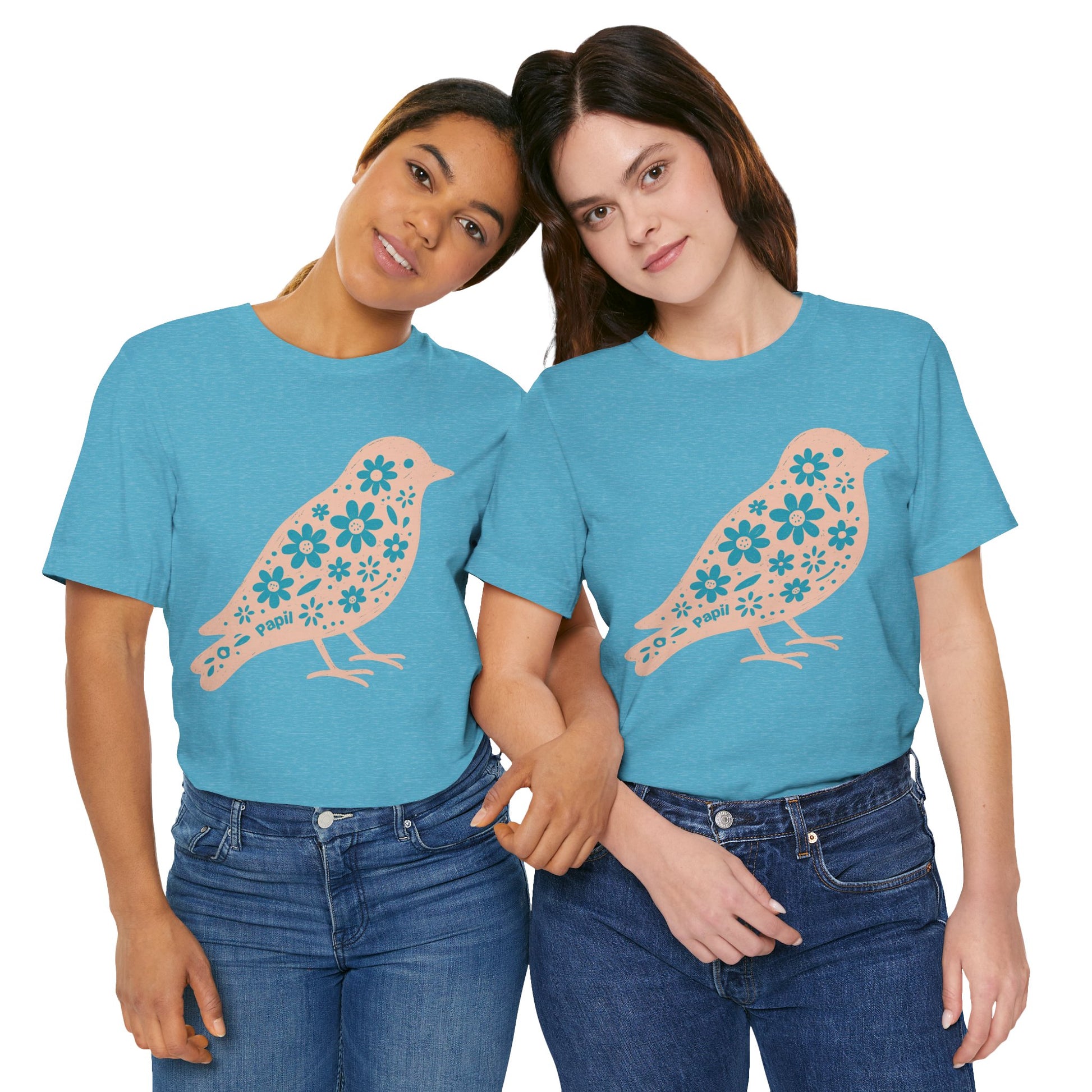 Floral Spring Bird Graphic T-Shirt