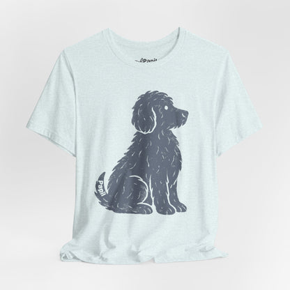 Cute Sitting Puppy Unisex T-Shirt — Whimsical Dog Graphic Tee