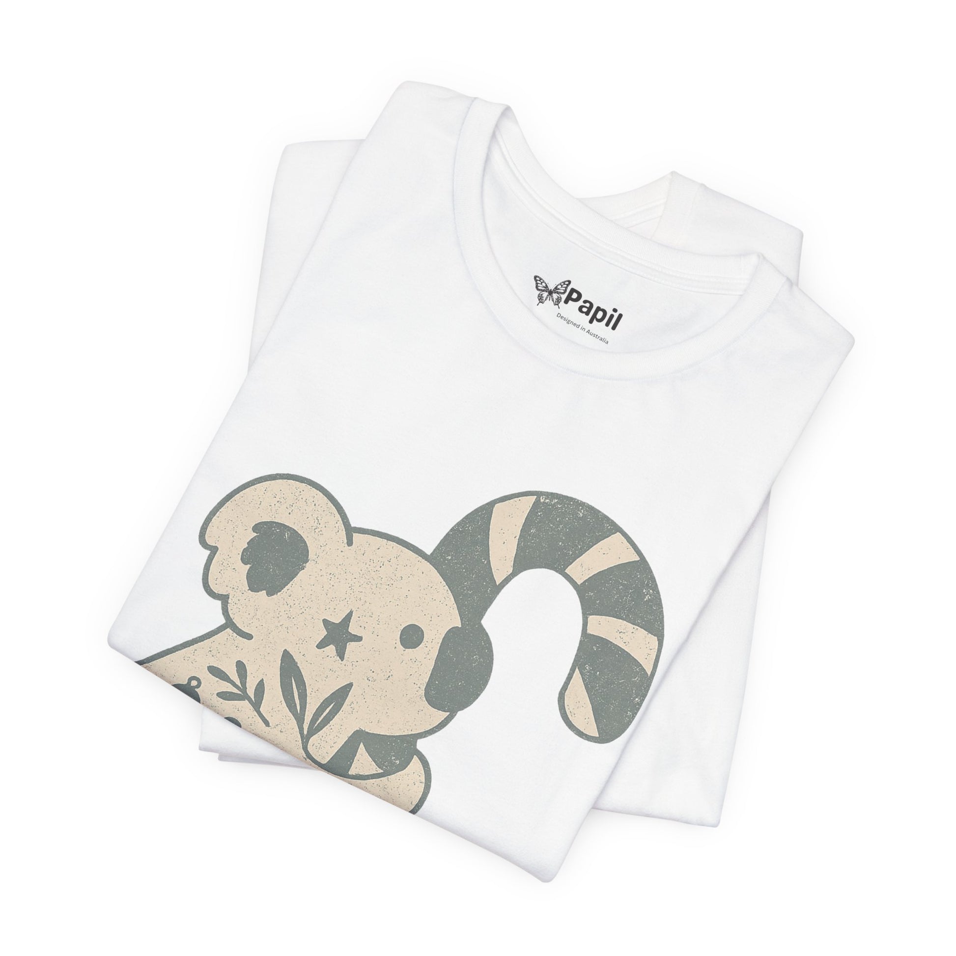 Koala Candy Cane Christmas Unisex T-Shirt — Cute Floral Koala Australian Holiday Tee