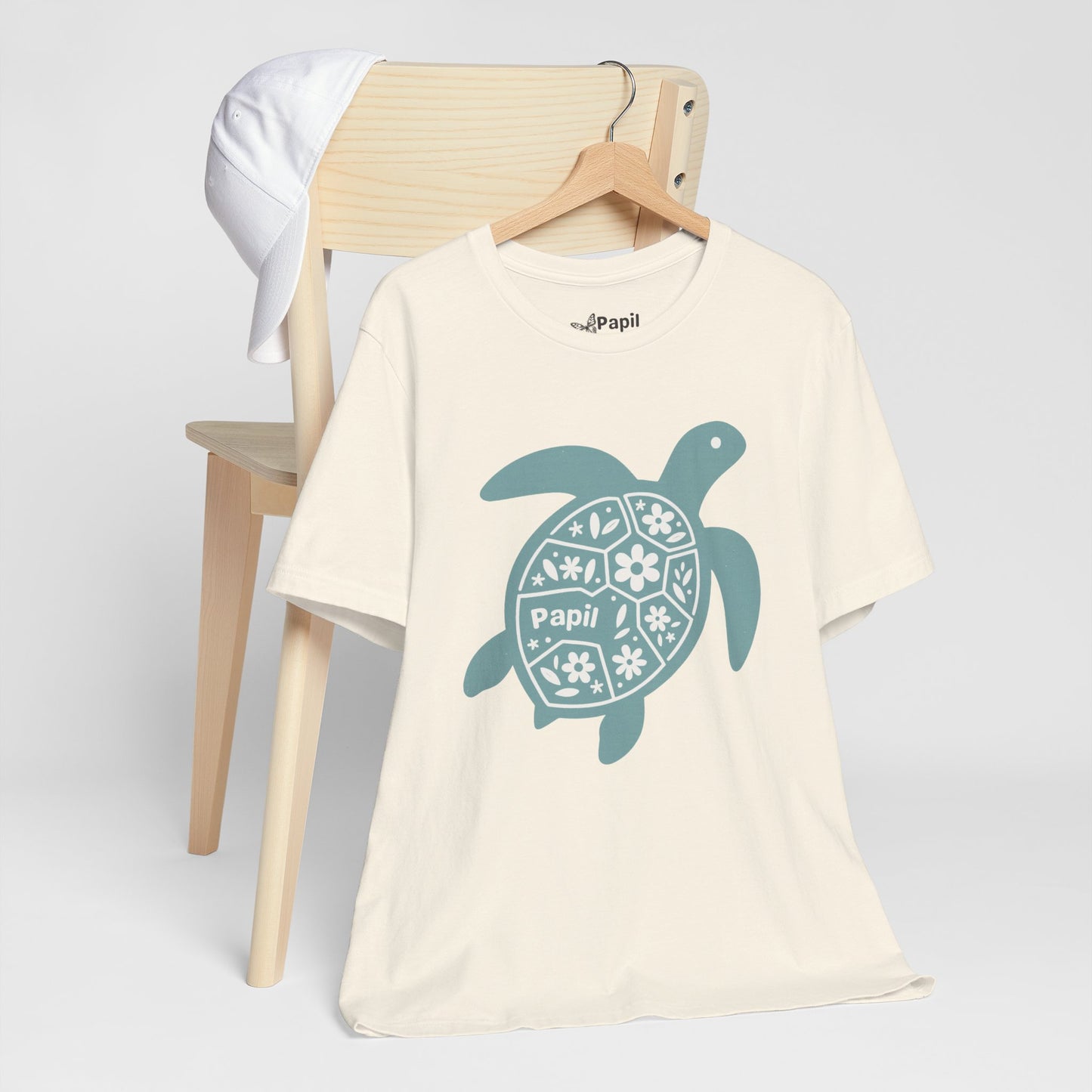 Sea Turtle Graphic Tee — Papil Floral Shell T-Shirt