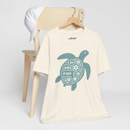 Sea Turtle Graphic Tee — Papil Floral Shell T-Shirt