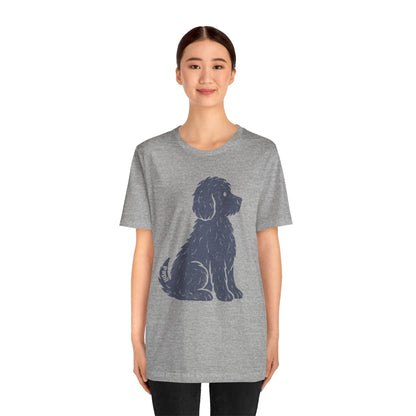 Cute Sitting Puppy Unisex T-Shirt — Whimsical Dog Graphic Tee