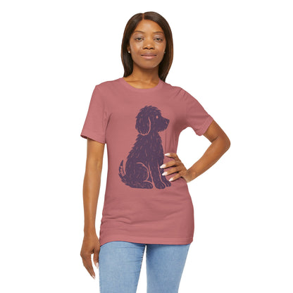 Cute Sitting Puppy Unisex T-Shirt — Whimsical Dog Graphic Tee