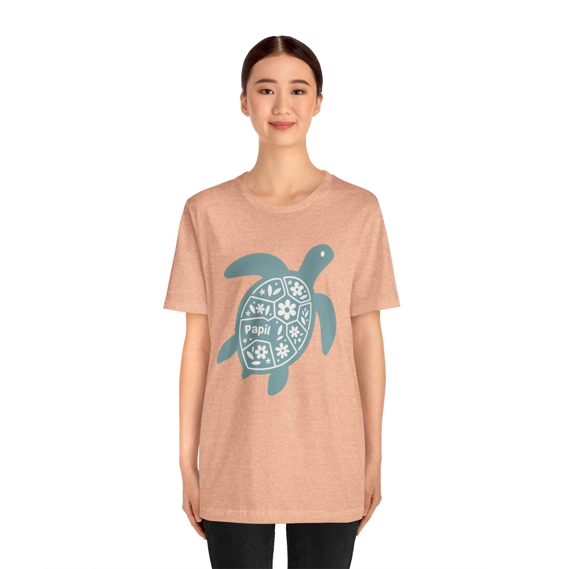 Sea Turtle Graphic Tee — Papil Floral Shell T-Shirt