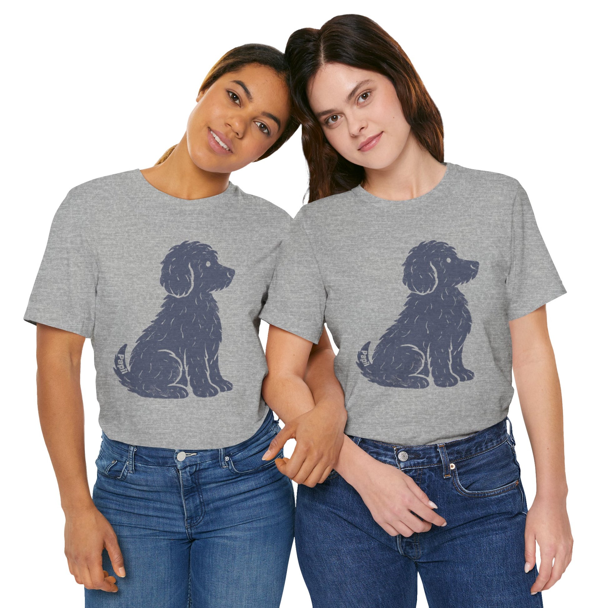 Cute Sitting Puppy Unisex T-Shirt — Whimsical Dog Graphic Tee