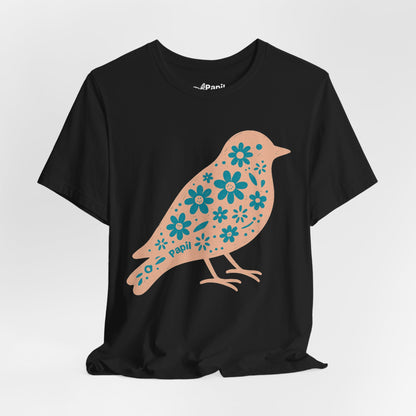 Floral Spring Bird Graphic T-Shirt