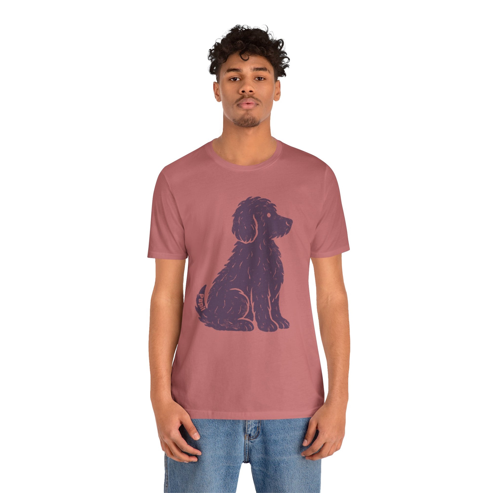 Cute Sitting Puppy Unisex T-Shirt — Whimsical Dog Graphic Tee