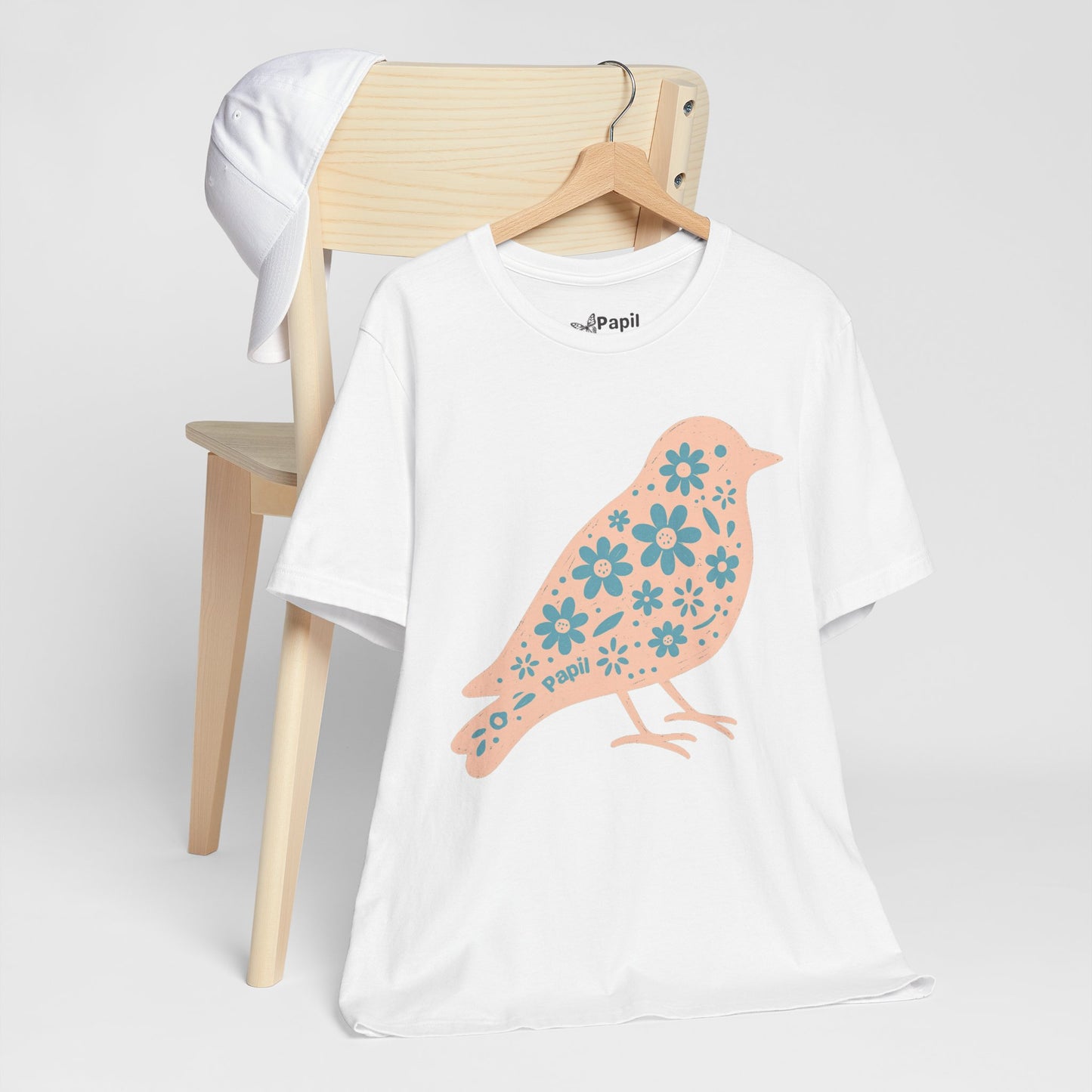 Floral Spring Bird Graphic T-Shirt