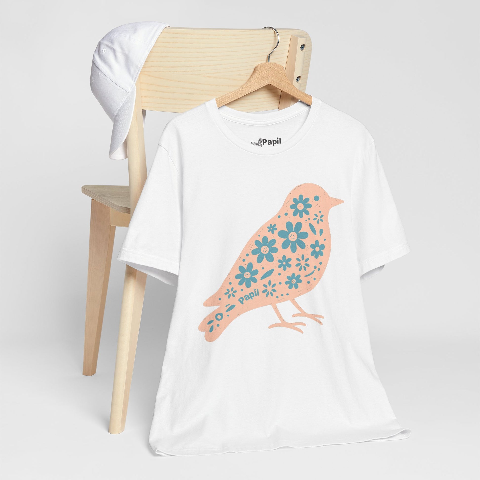 Floral Spring Bird Graphic T-Shirt