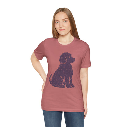 Cute Sitting Puppy Unisex T-Shirt — Whimsical Dog Graphic Tee