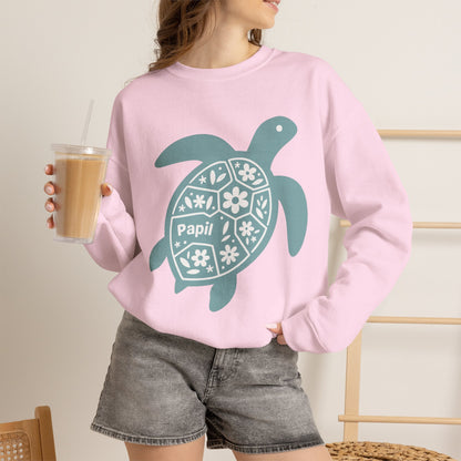 Shell Yeah! Floral Sea Turtle Cosy Crewneck Sweatshirt