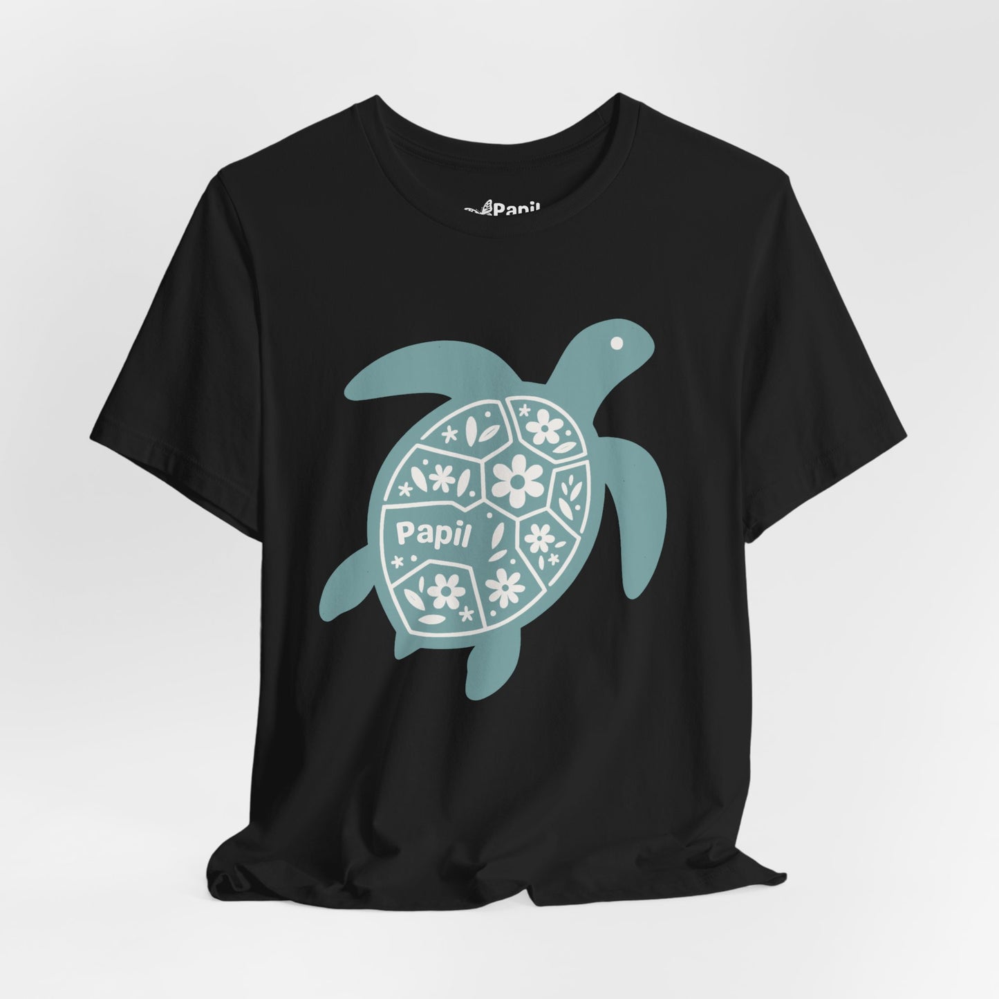 Sea Turtle Graphic Tee — Papil Floral Shell T-Shirt