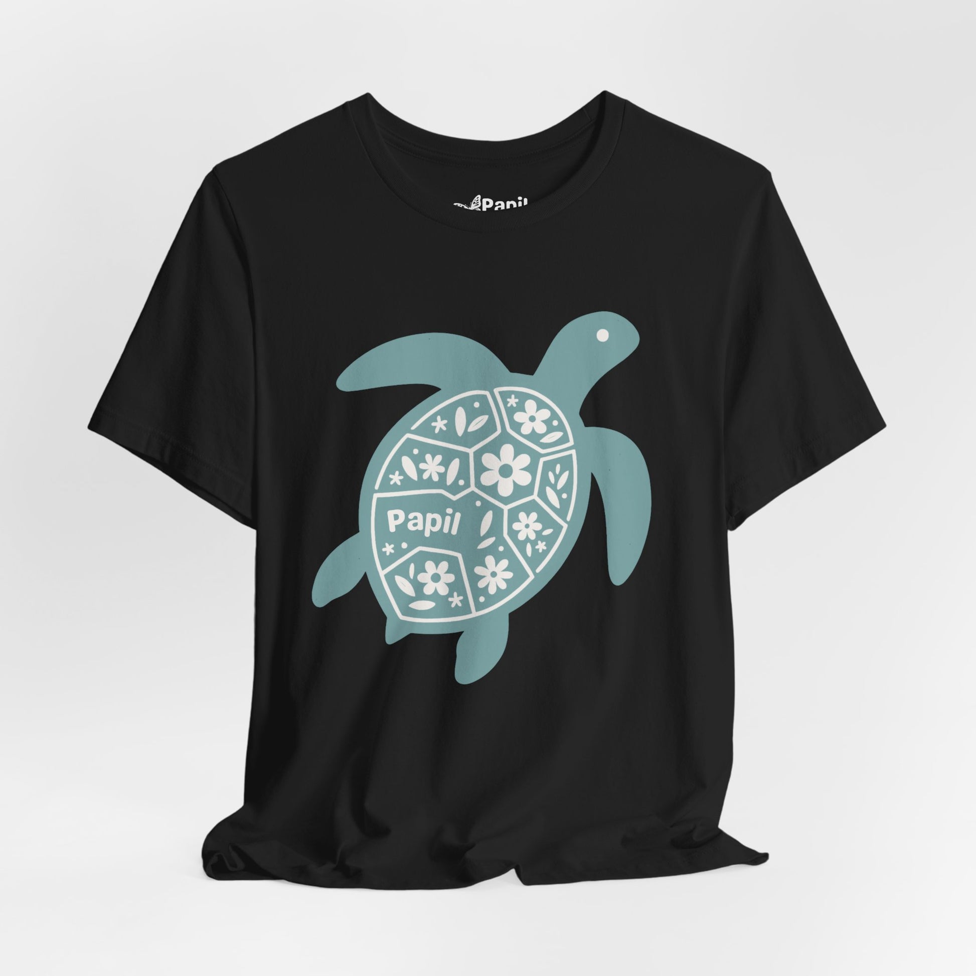 Sea Turtle Graphic Tee — Papil Floral Shell T-Shirt