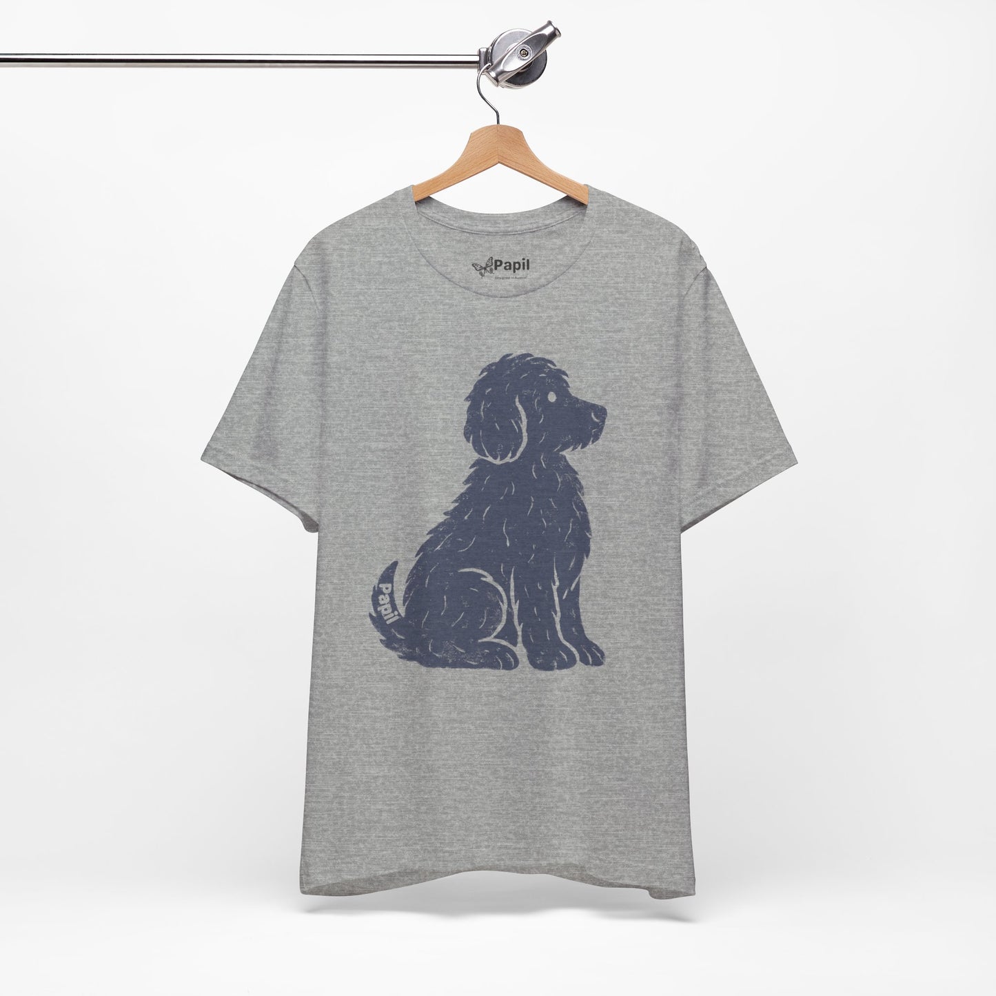 Cute Sitting Puppy Unisex T-Shirt — Whimsical Dog Graphic Tee