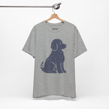 Cute Sitting Puppy Unisex T-Shirt — Whimsical Dog Graphic Tee