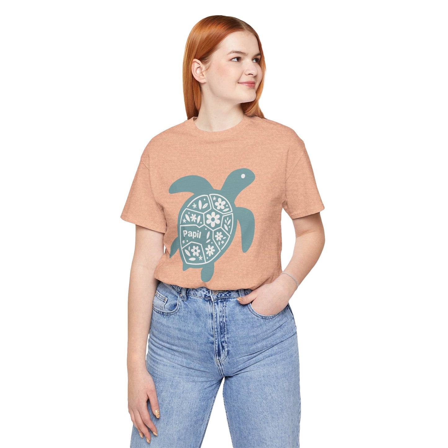 Sea Turtle Graphic Tee — Papil Floral Shell T-Shirt