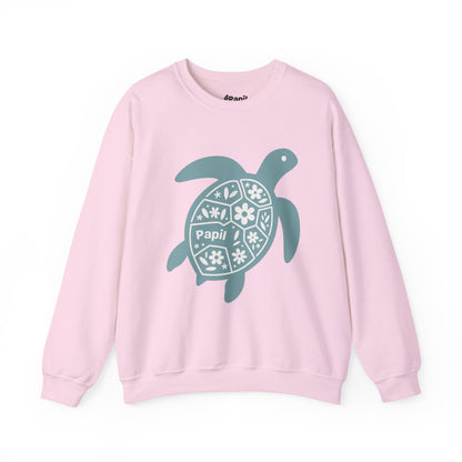 Shell Yeah! Floral Sea Turtle Cosy Crewneck Sweatshirt Light Pink