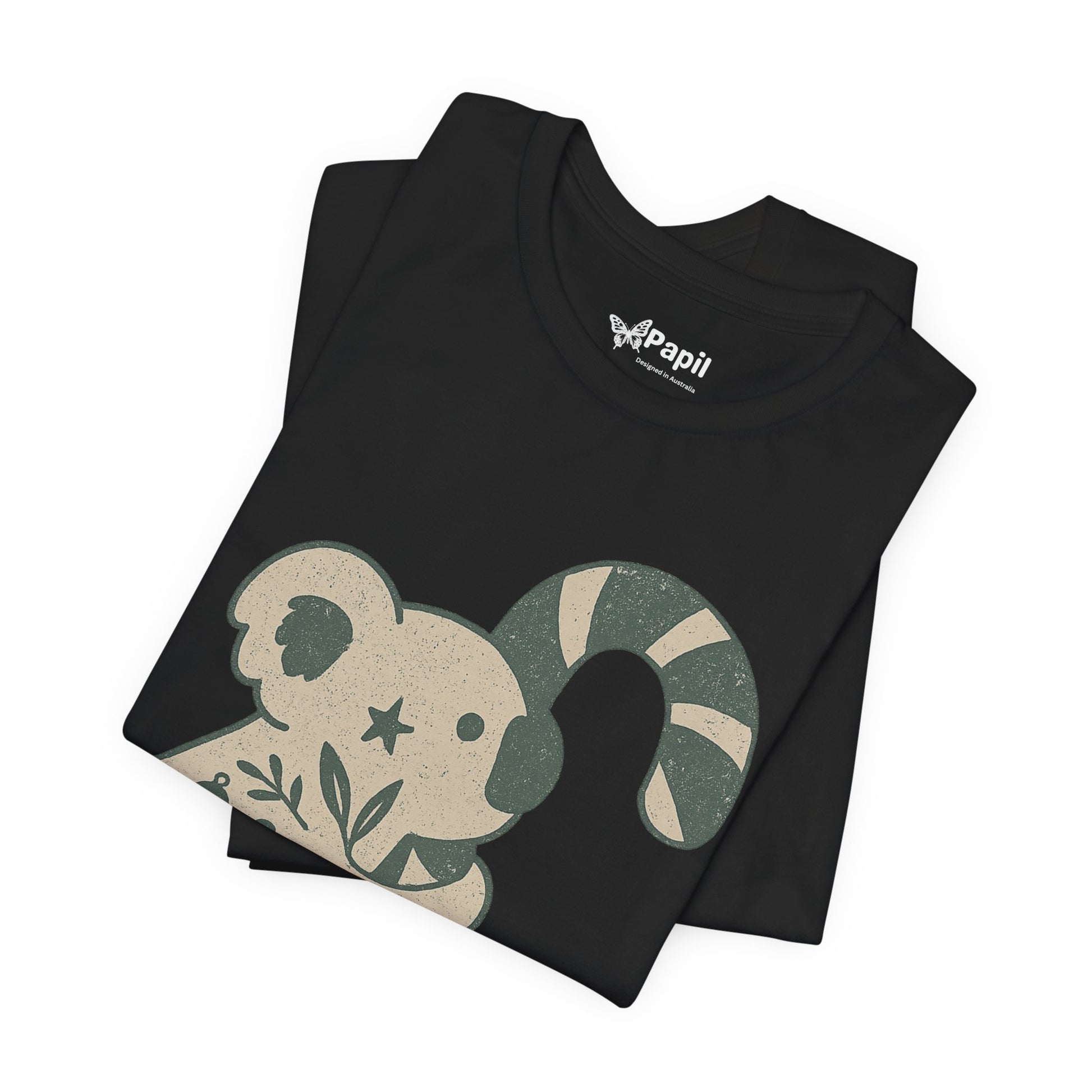Koala Candy Cane Christmas Unisex T-Shirt — Cute Floral Koala Australian Holiday Tee