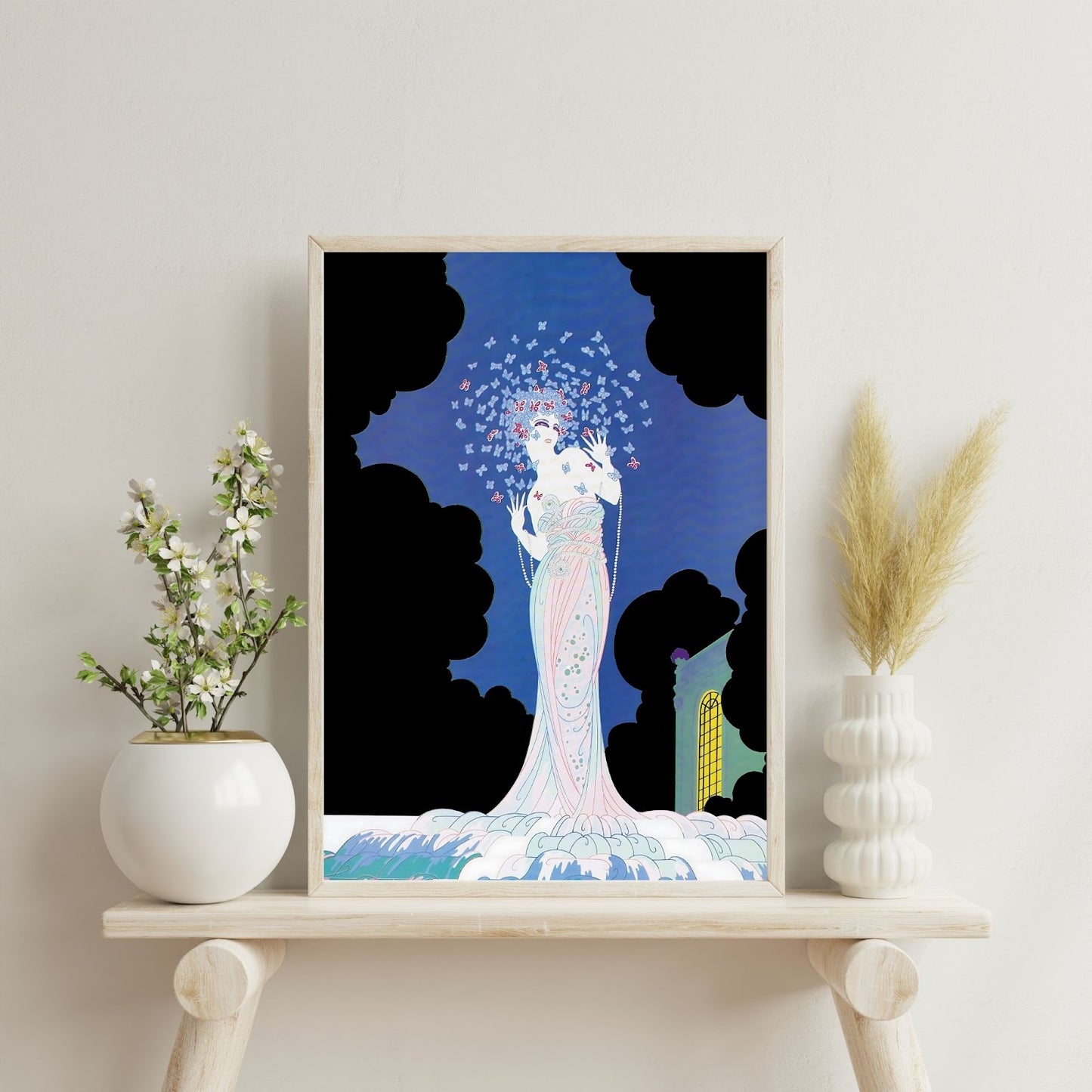 Butterfly Muse Art Deco Wall Art Poster