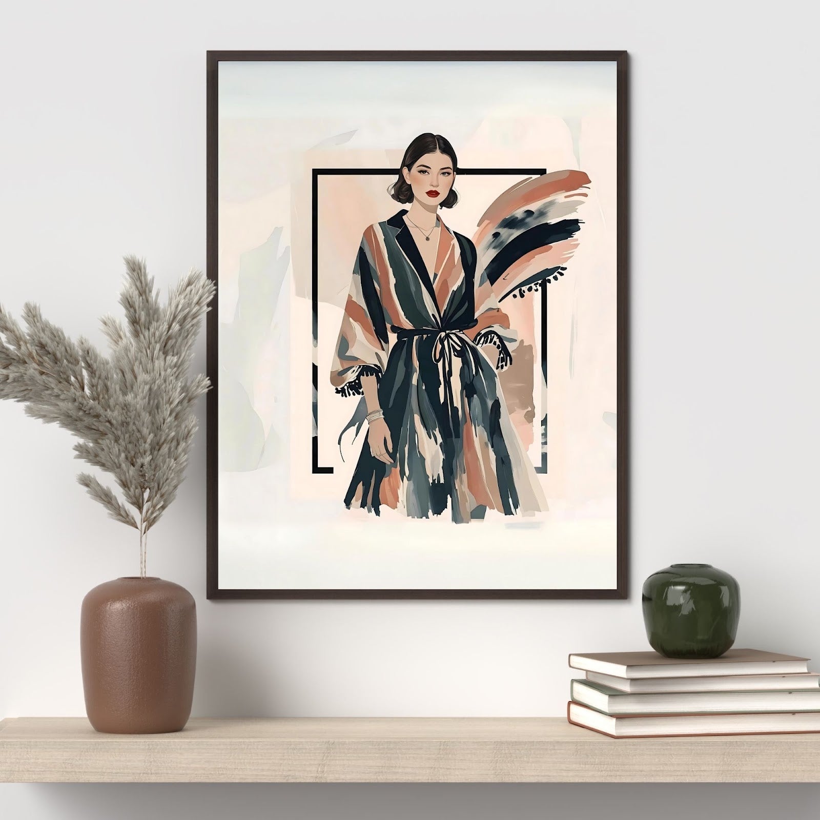 Kimono Chic Fashion Illustration Wall Art Poster