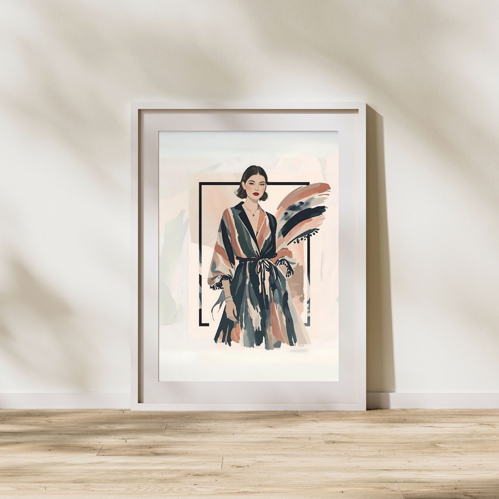 Kimono Chic Fashion Illustration Wall Art Poster