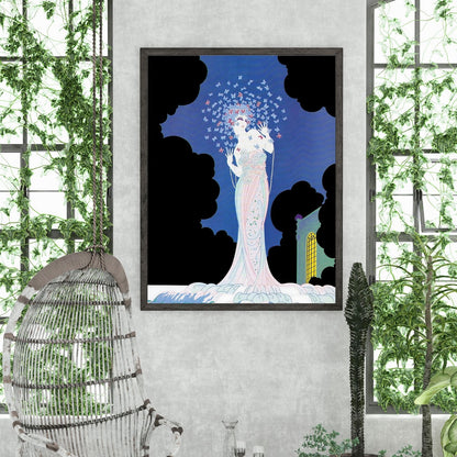 Butterfly Muse Art Deco Wall Art Poster