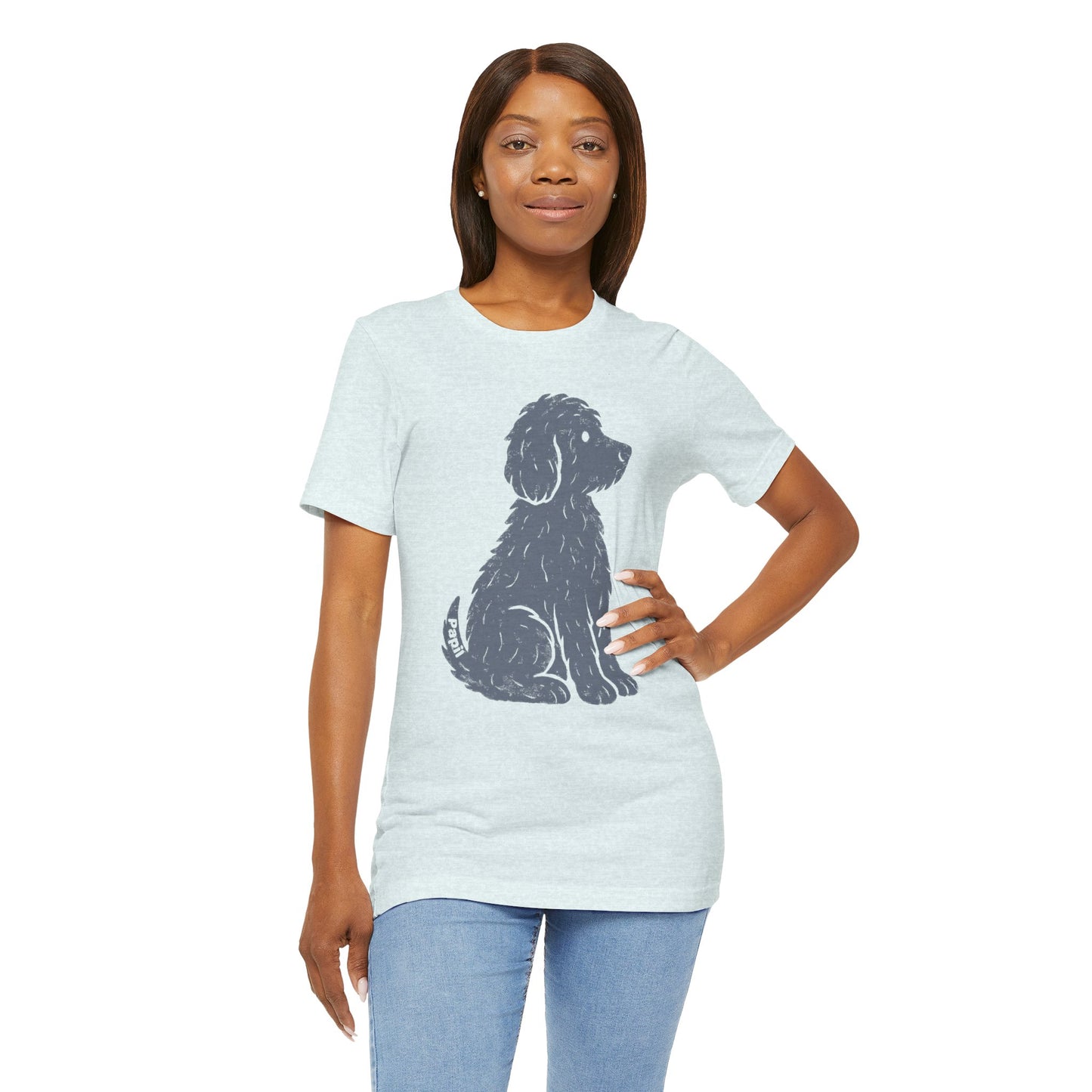 Cute Sitting Puppy Unisex T-Shirt — Whimsical Dog Graphic Tee