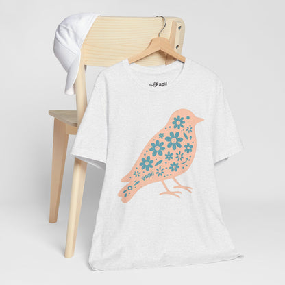 Floral Spring Bird Graphic T-Shirt