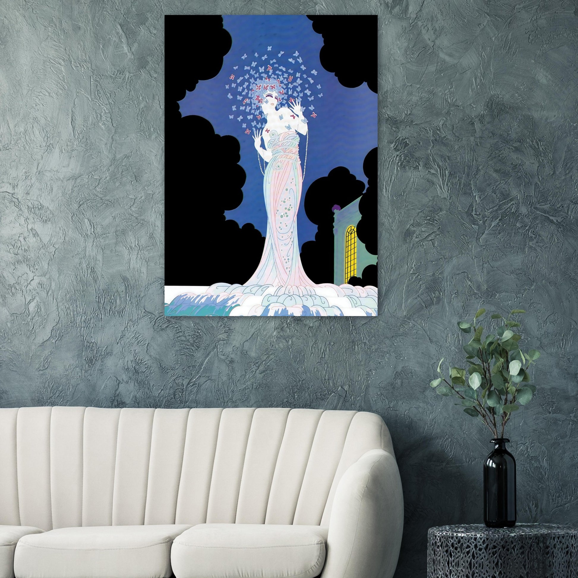 Butterfly Muse Art Deco Wall Art Poster