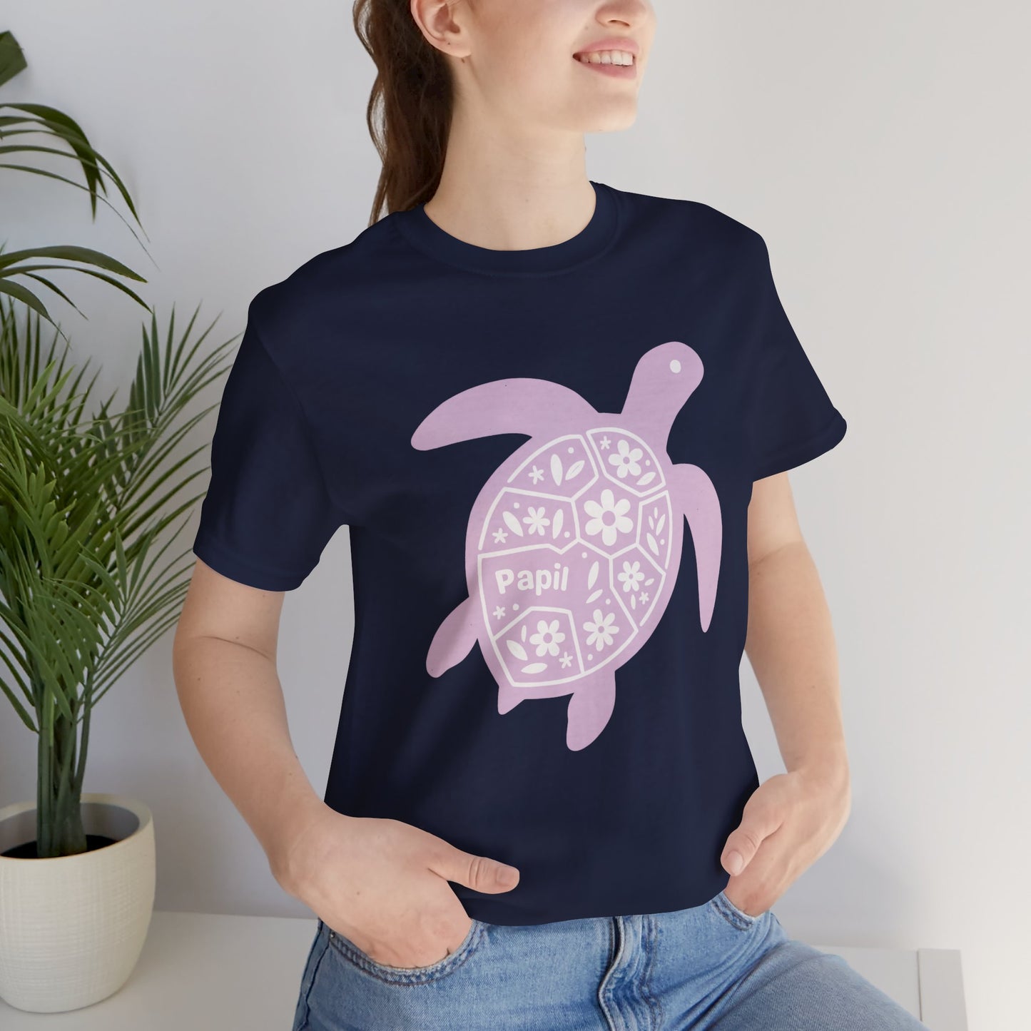 Sea Turtle Graphic Tee — Papil Floral Shell T-Shirt