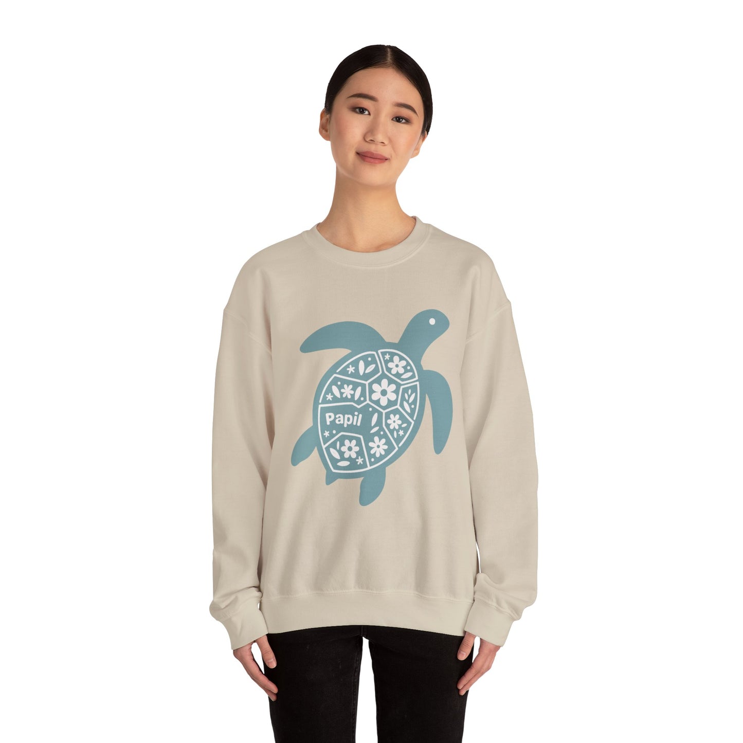 Shell Yeah! Floral Sea Turtle Cosy Crewneck Sweatshirt
