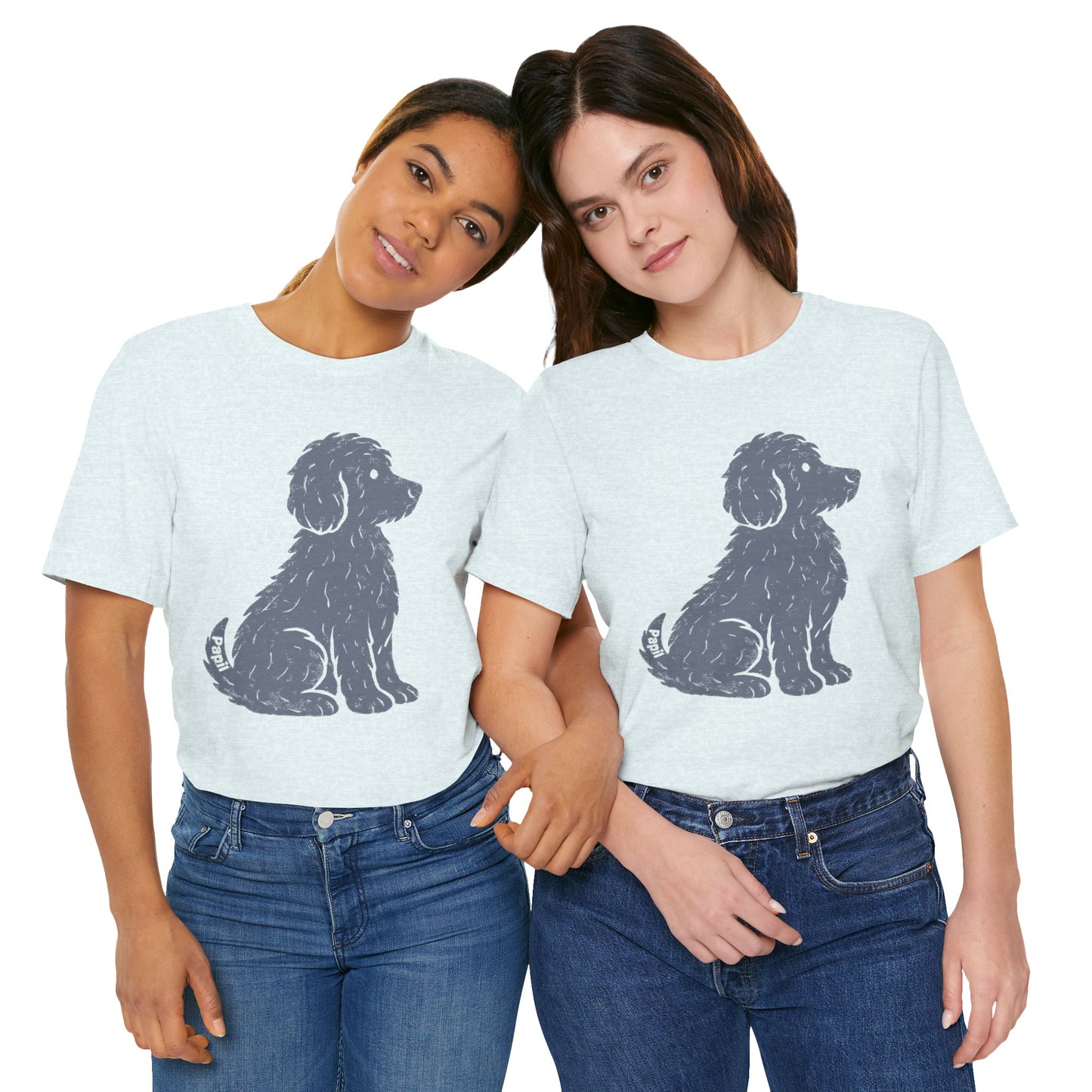 Cute Sitting Puppy Unisex T-Shirt — Whimsical Dog Graphic Tee