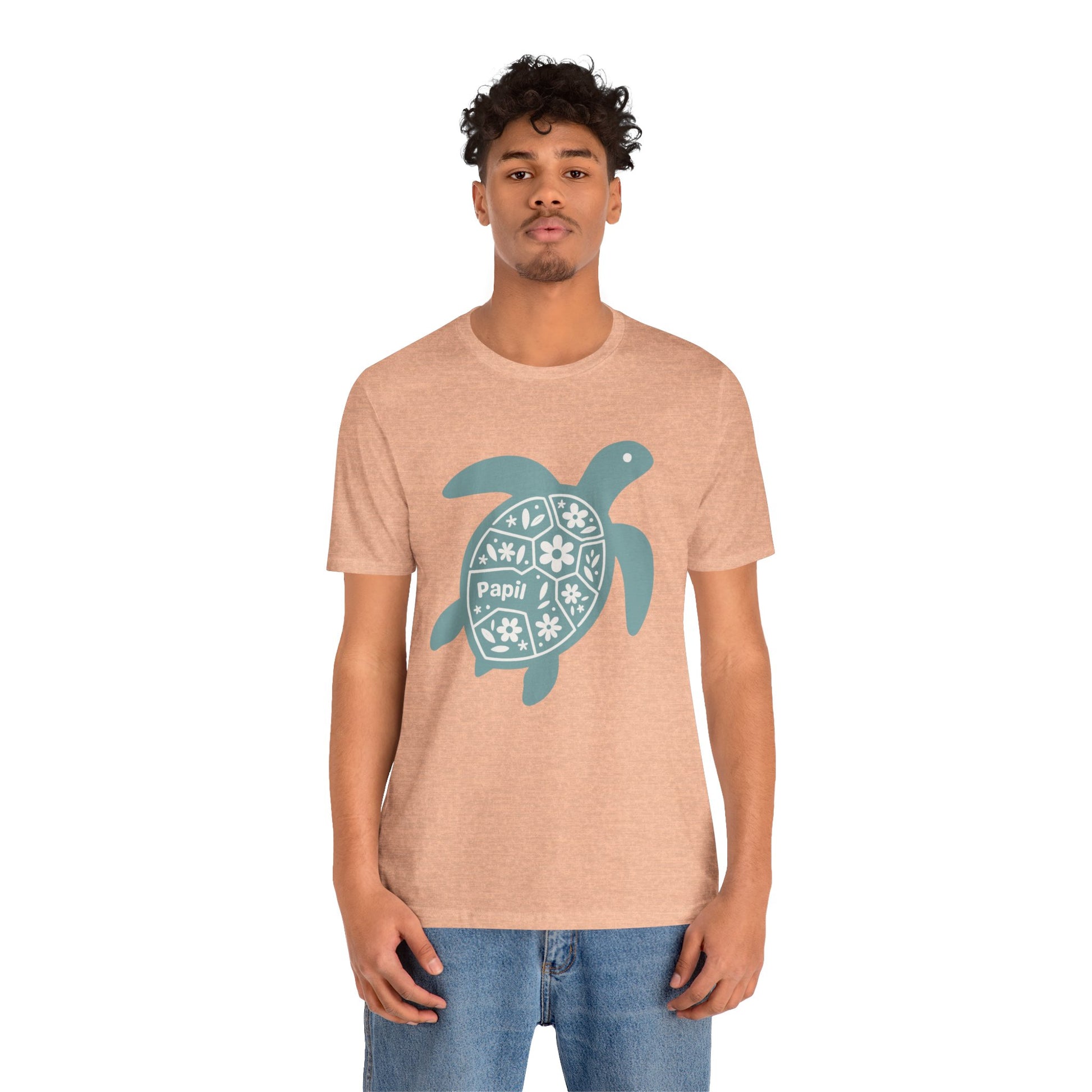 Sea Turtle Graphic Tee — Papil Floral Shell T-Shirt