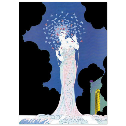 Butterfly Muse Art Deco Wall Art Poster 13x18 cm 5x7″