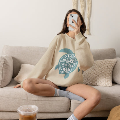 Shell Yeah! Floral Sea Turtle Cosy Crewneck Sweatshirt