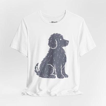 Cute Sitting Puppy Unisex T-Shirt — Whimsical Dog Graphic Tee