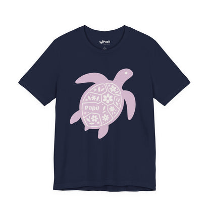 Sea Turtle Graphic Tee — Papil Floral Shell T-Shirt Navy