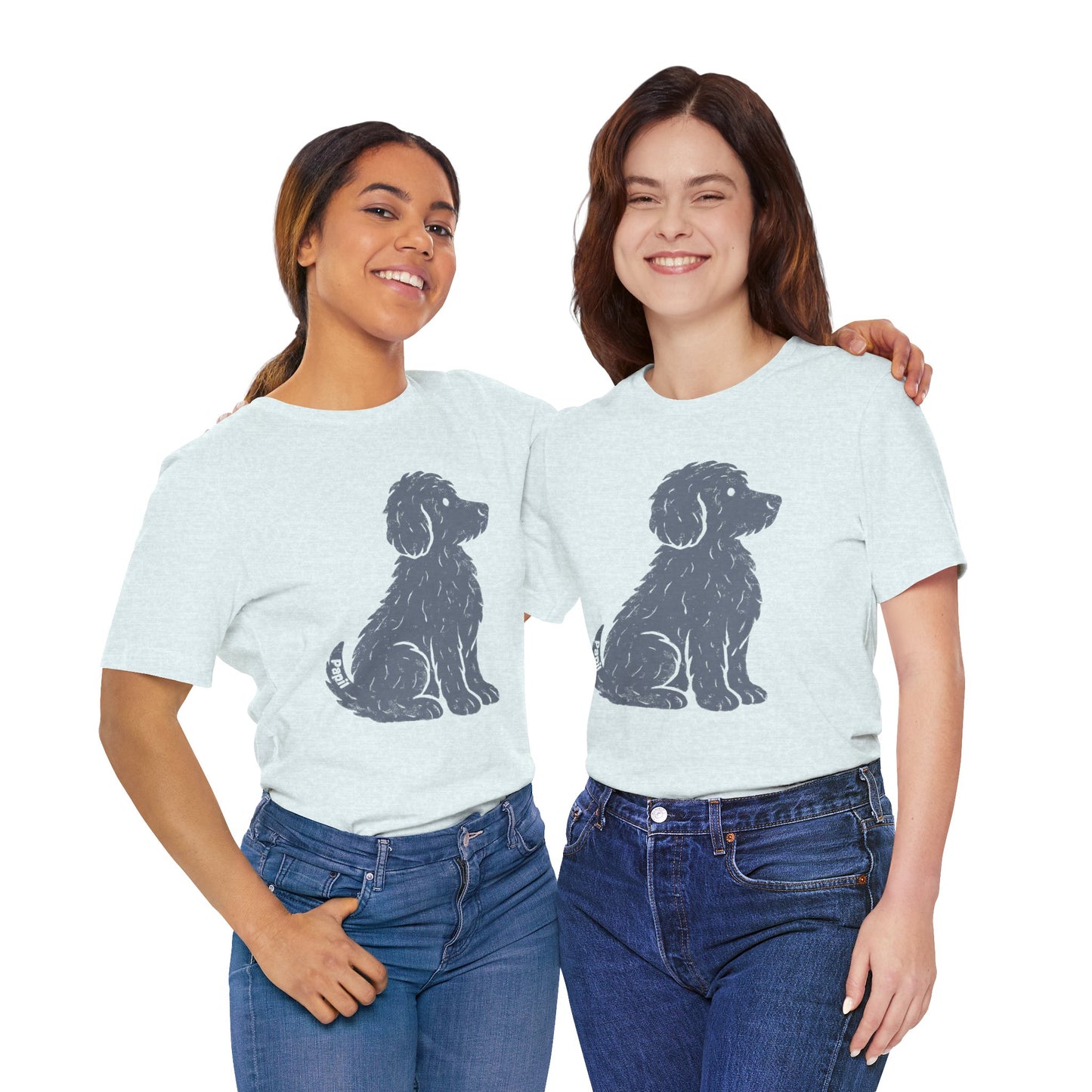Cute Sitting Puppy Unisex T-Shirt — Whimsical Dog Graphic Tee