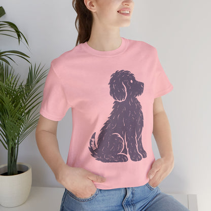Cute Sitting Puppy Unisex T-Shirt — Whimsical Dog Graphic Tee