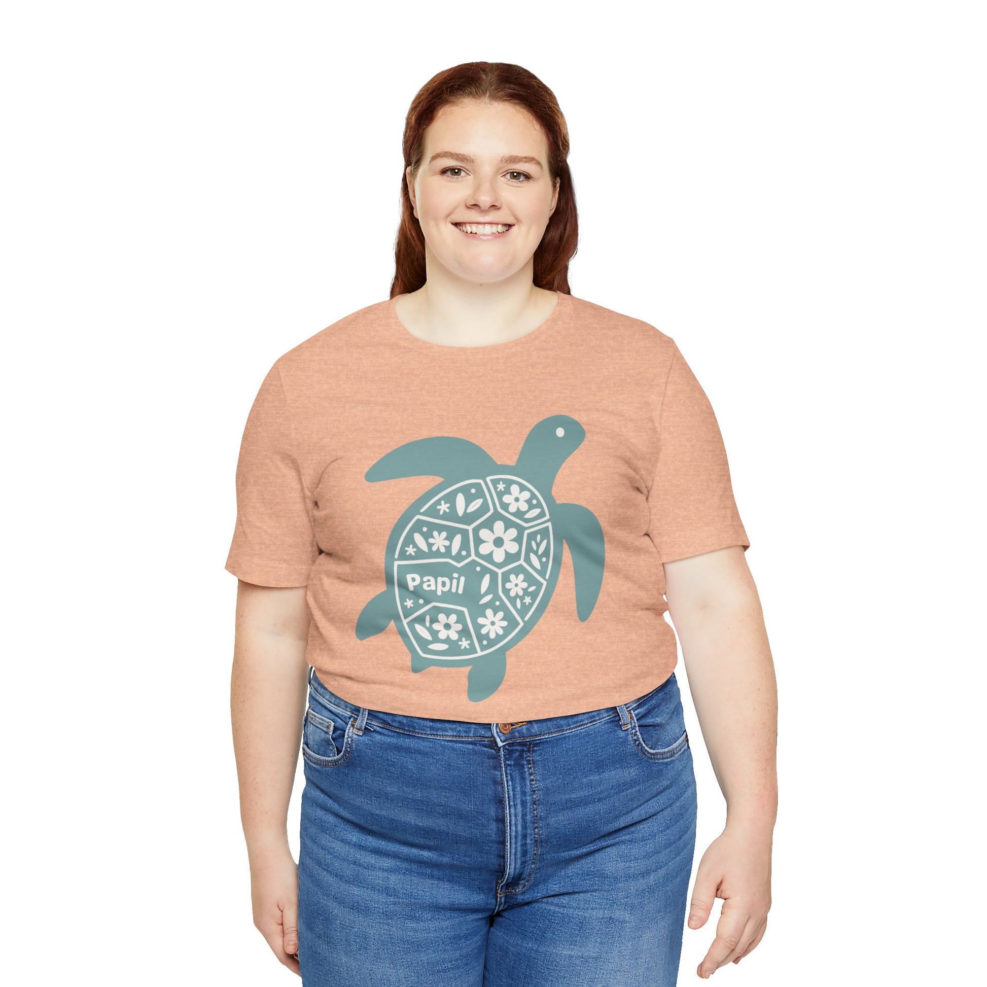 Sea Turtle Graphic Tee — Papil Floral Shell T-Shirt