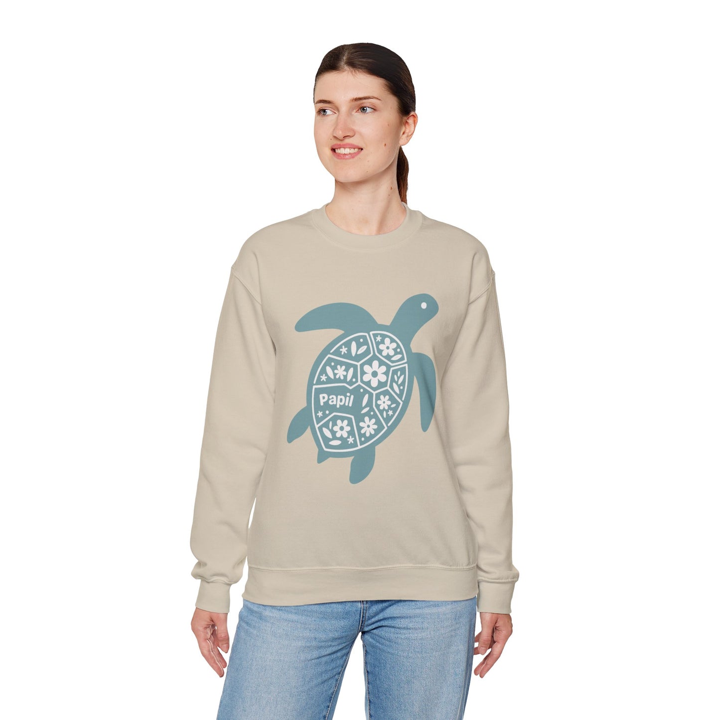Shell Yeah! Floral Sea Turtle Cosy Crewneck Sweatshirt