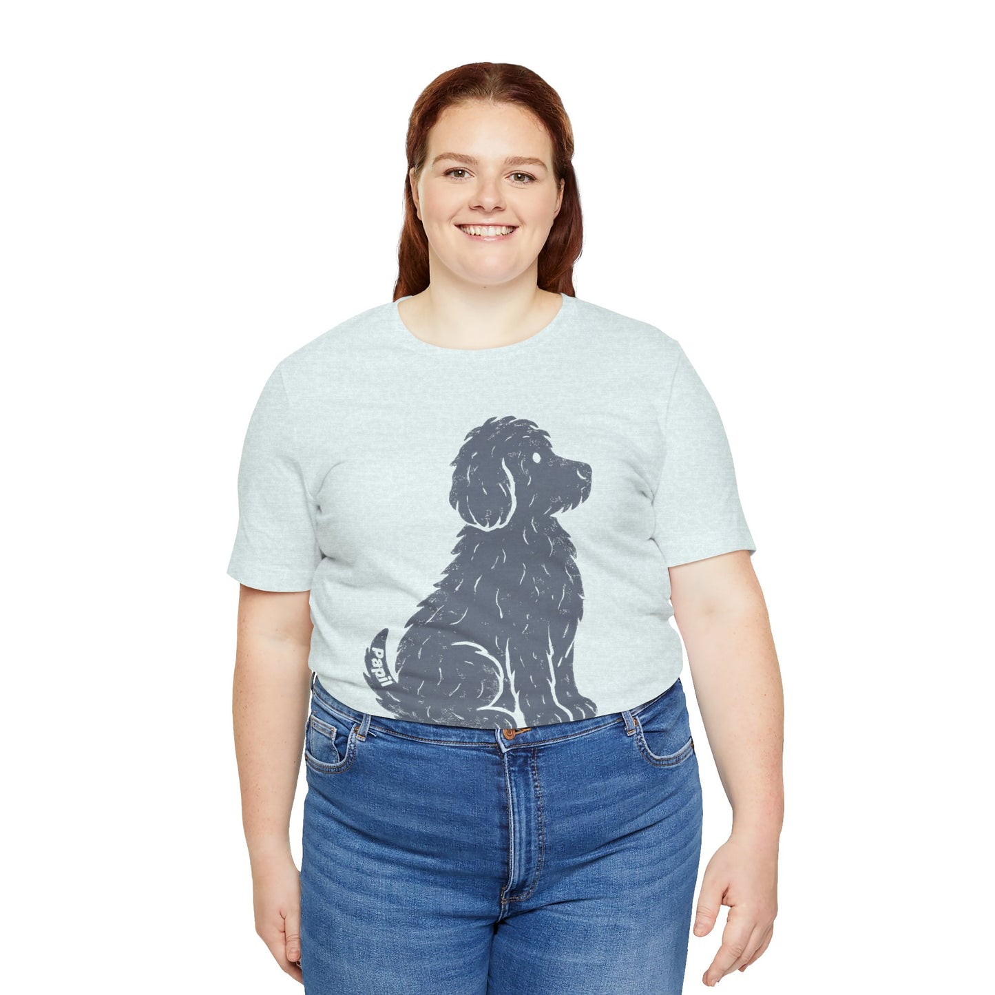 Cute Sitting Puppy Unisex T-Shirt — Whimsical Dog Graphic Tee