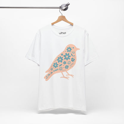 Floral Spring Bird Graphic T-Shirt