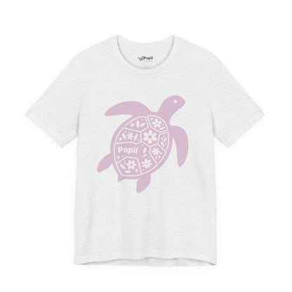 Sea Turtle Graphic Tee — Papil Floral Shell T-Shirt Ash